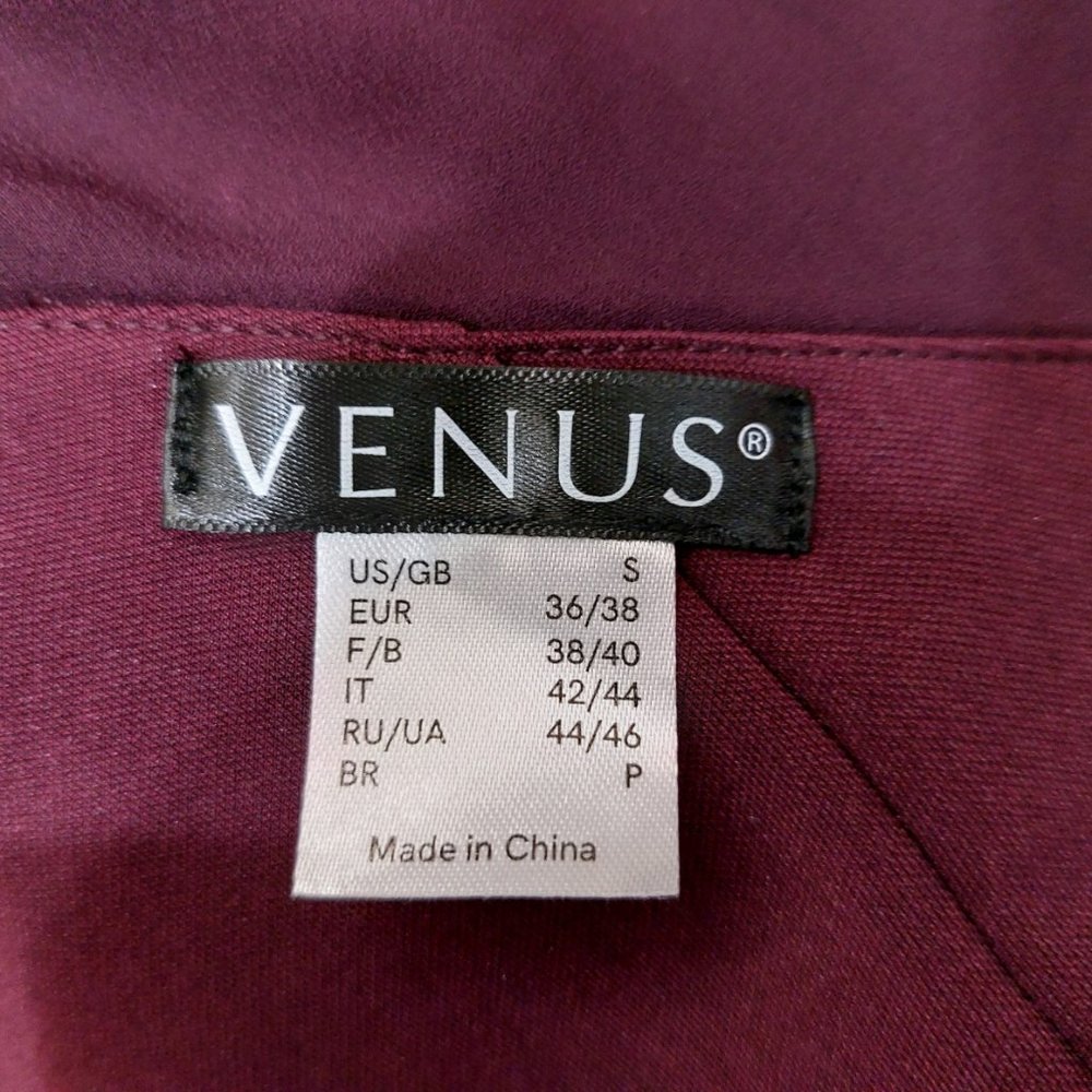 💥CHIC & SEXY💥VENUS One Shoulder Asymmetrical Cape Dress in Plum - Picture 12 of 12
